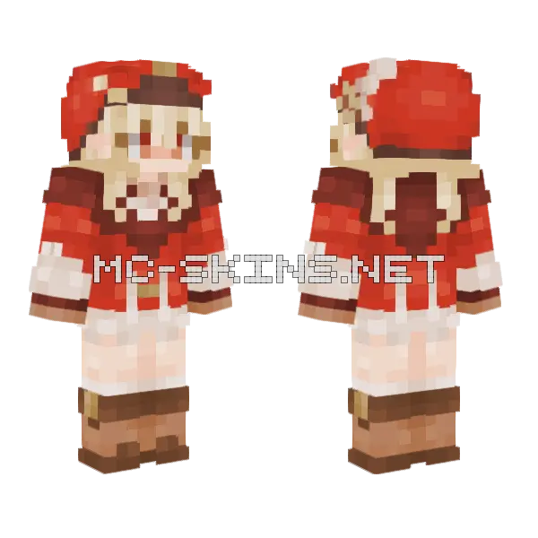 Nixu Girl Minecraft skin, front and back