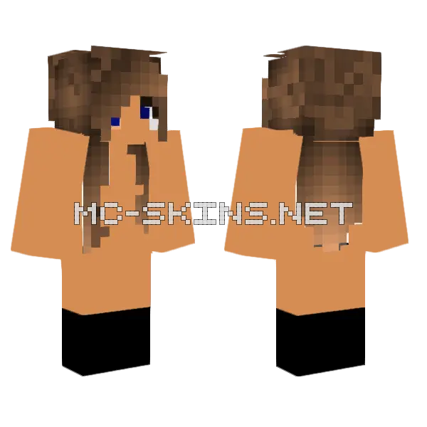 No Clothes Girl Minecraft skin, front and back