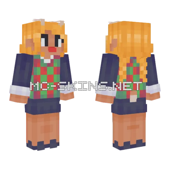 Noelle Christmas Skin Minecraft skin, front and back