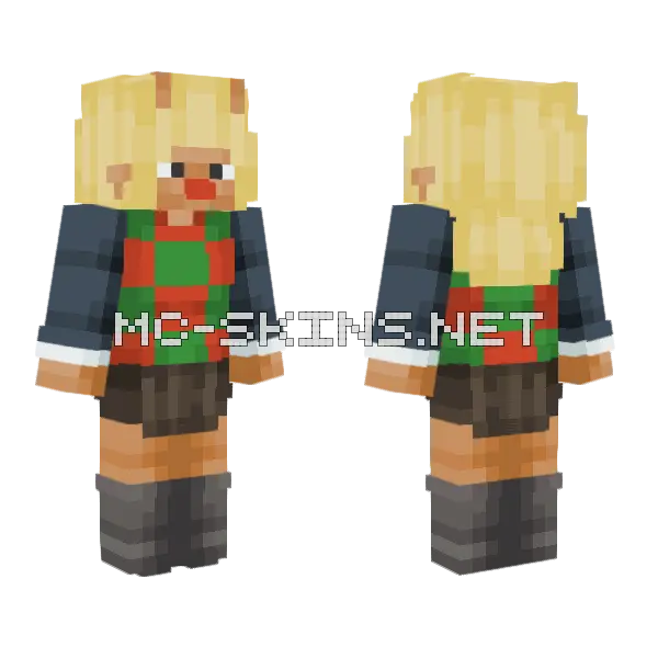 Noelle Christmas Skin Minecraft skin, front and back