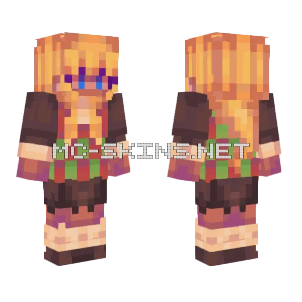 Noelle Holiday Dr Minecraft skin, front and back