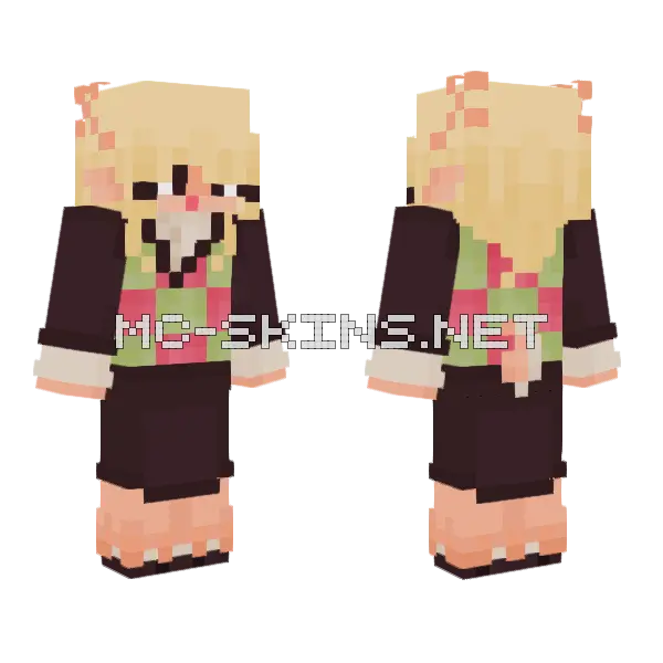 Noelle Light World Minecraft skin, front and back