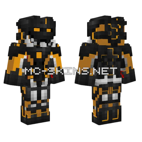 Noi Gang Orange Minecraft skin, front and back