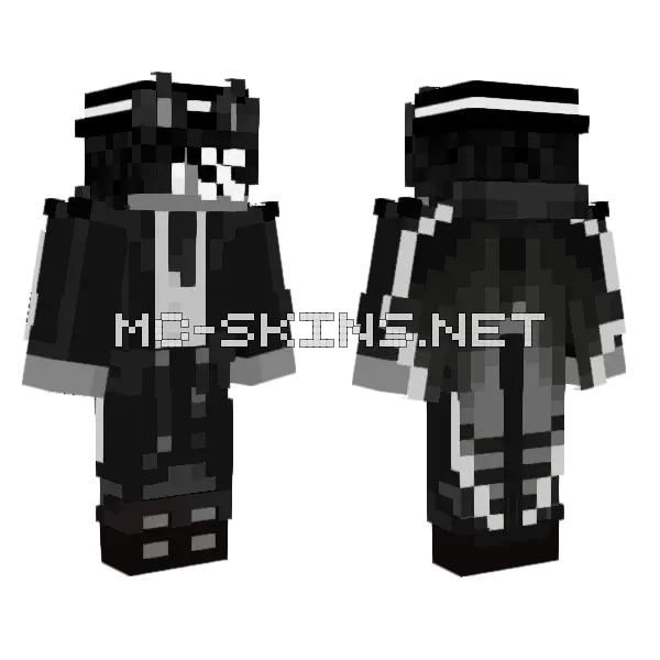 Noir Suit Minecraft skin, front and back