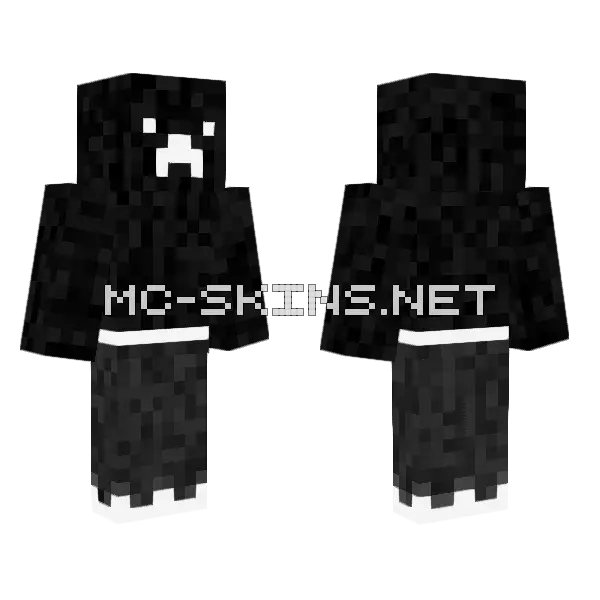 Nojroom Midnight Minecraft skin, front and back