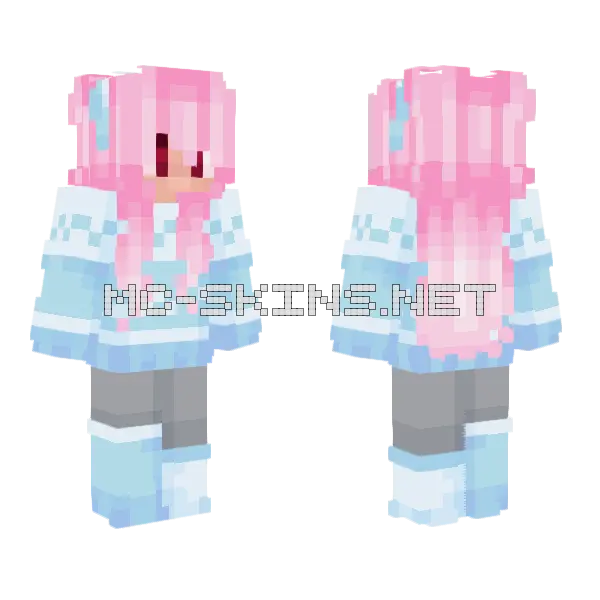 Nolaxium Holiday Minecraft skin, front and back