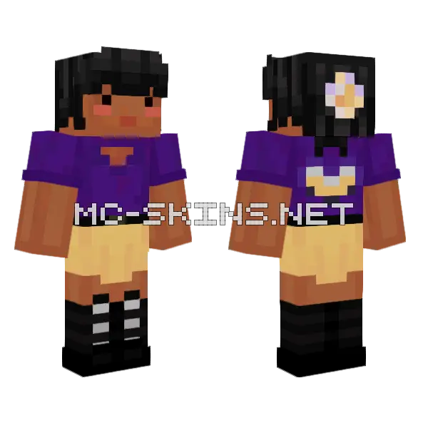 Nonbinary Inspired Outfit Minecraft skin, front and back