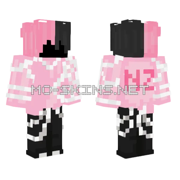 Nonsz Girl Minecraft skin, front and back