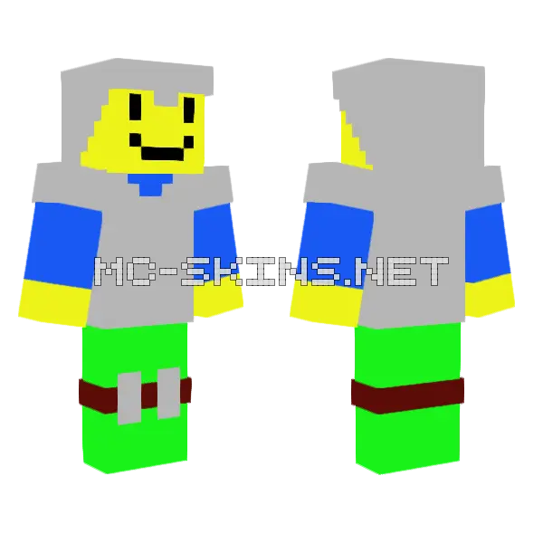 Noob Knight Minecraft skin, front and back