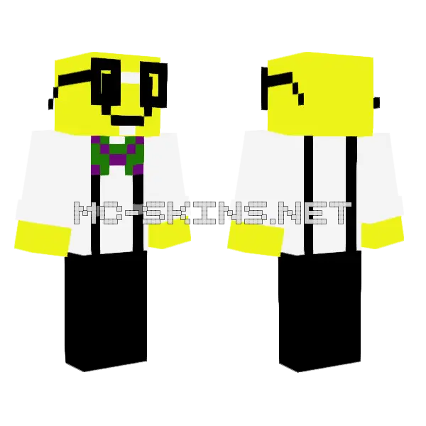 Noob Nerd Minecraft skin, front and back