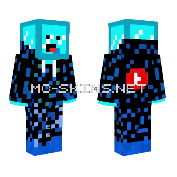 Noob76yt V2 5 Minecraft skin, front and back
