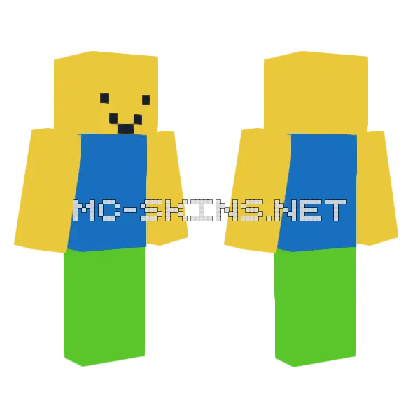 Noobert Minecraft skin, front and back