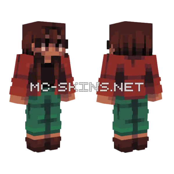 Noor Minecraft skin, front and back