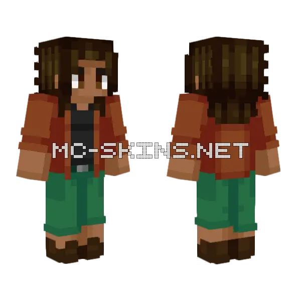 Noor Minecraft skin, front and back