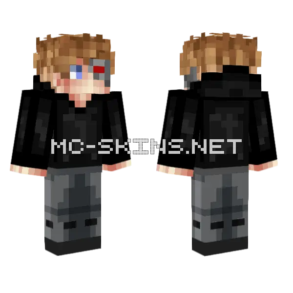 Nooreax Terminator Minecraft skin, front and back