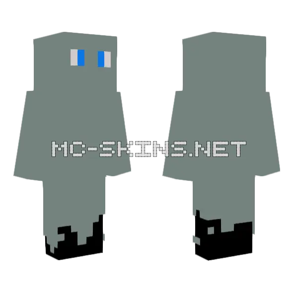 Normal Ghost Minecraft skin, front and back