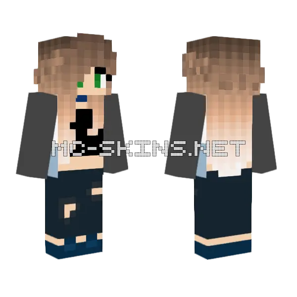 Normal Girl Minecraft skin, front and back