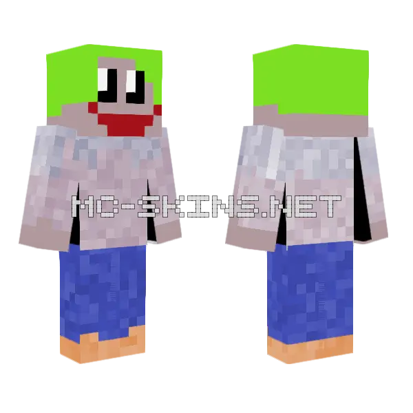 Normal Joker Minecraft skin, front and back