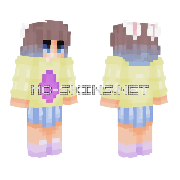 North Tiggereaster Minecraft skin, front and back