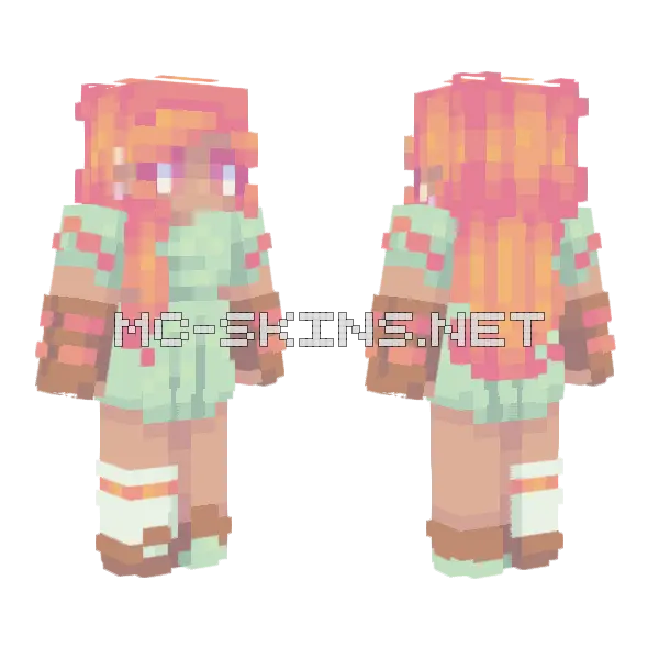 Northern Lights RCE Minecraft skin, front and back