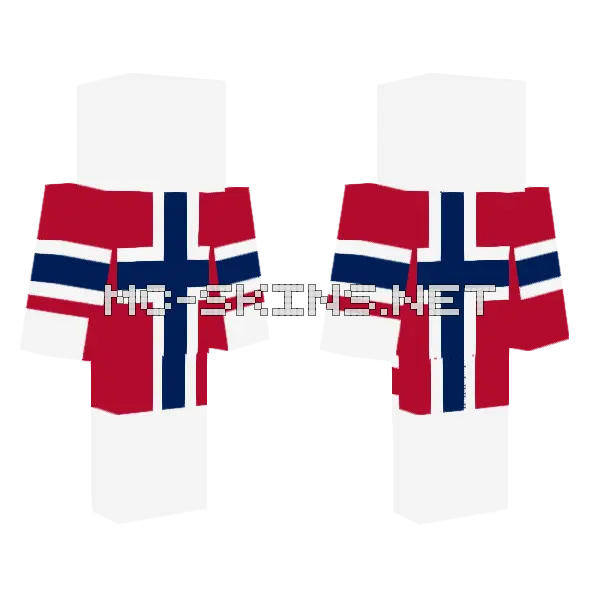 Norway Shirt Minecraft skin, front and back