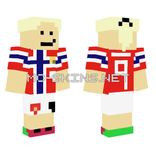 Norwegian Flag Jersey, front and back
