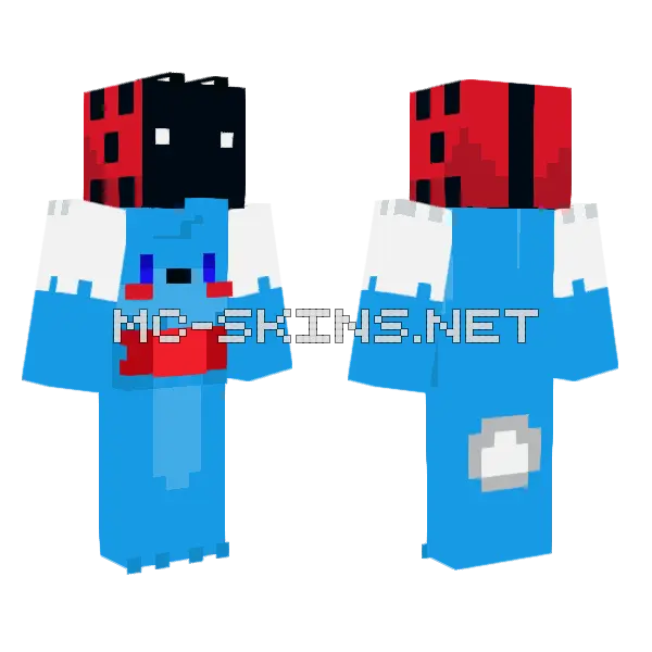 Nose XD Minecraft skin, front and back