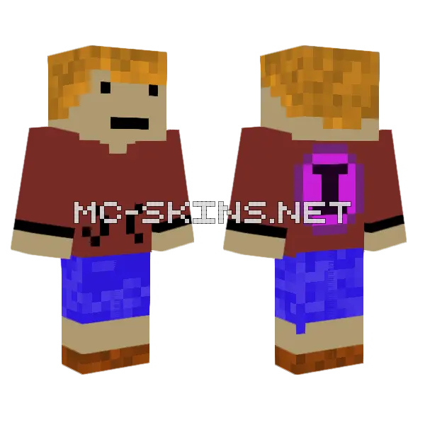 Not Poultry Man Minecraft skin, front and back