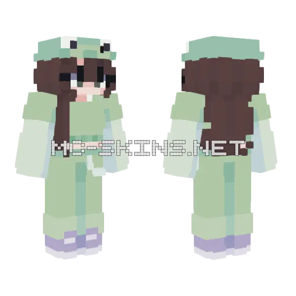 Not That Easy Being Green Minecraft skin, front and back