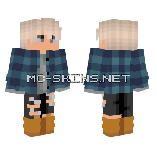 Not Wanted Minecraft skin, front and back