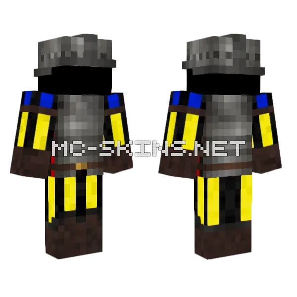 Notolian Pikeman Minecraft skin, front and back