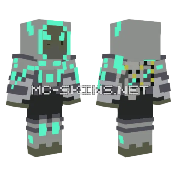 Nuclear Accelerator TDS Minecraft skin, front and back