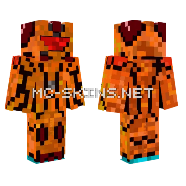 Nuclear Adventurer Minecraft skin, front and back