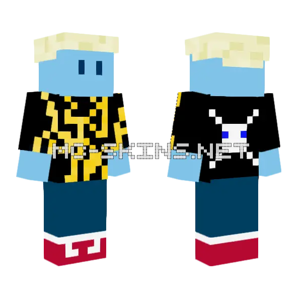Nud Shady Minecraft skin, front and back