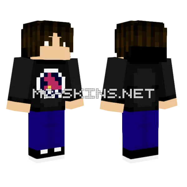 Nukey Minecraft skin, front and back