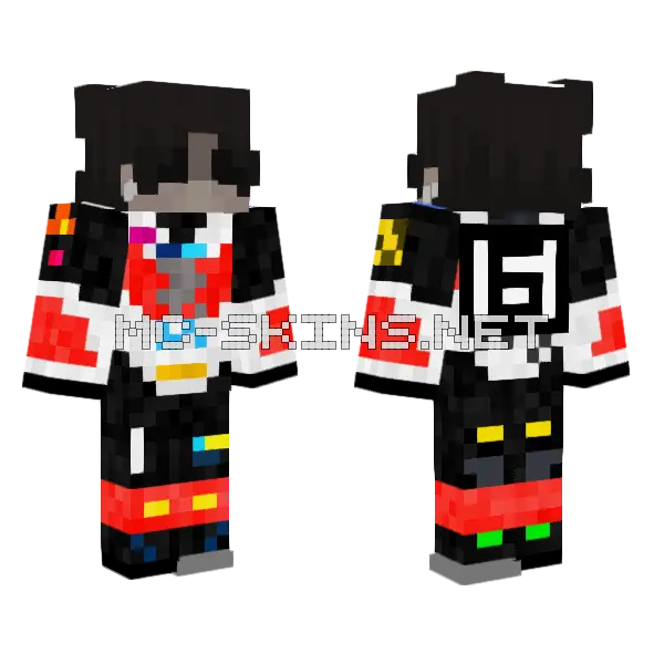 Numer 6 Minecraft skin, front and back