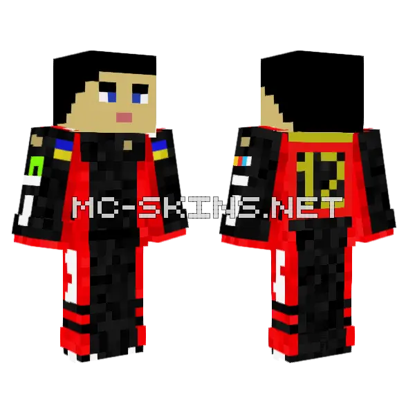 Numero 12 Minecraft skin, front and back