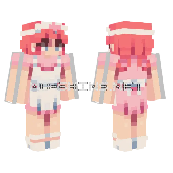 Nurse Joy Minecraft skin, front and back