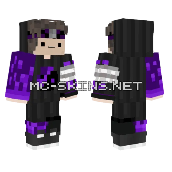 Nytrxzzz Purple Hoodie, front and back