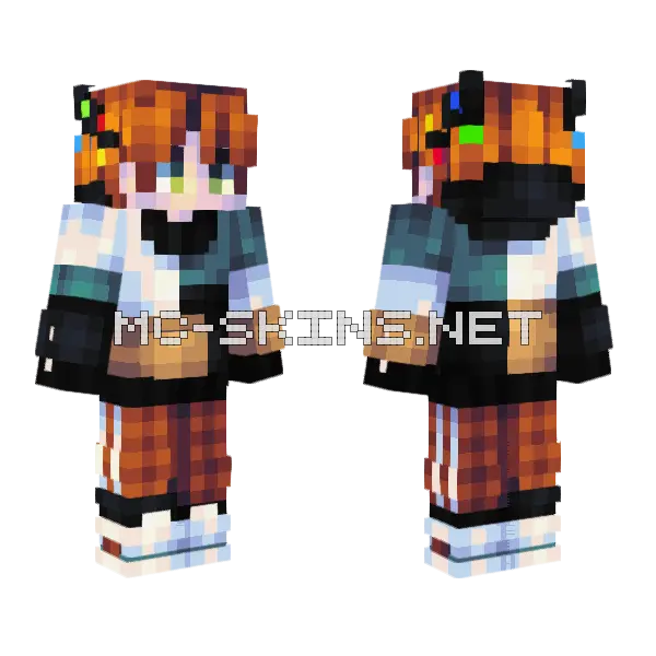 O Christmas Tree Minecraft skin, front and back