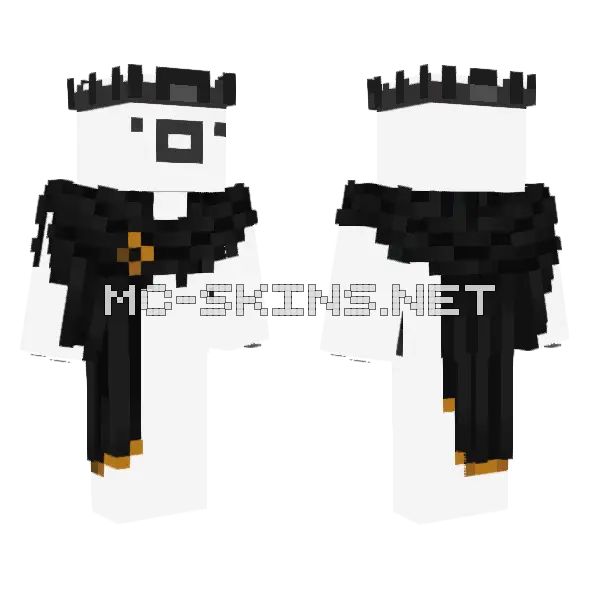O Hootdene Dark Emperor Minecraft skin, front and back