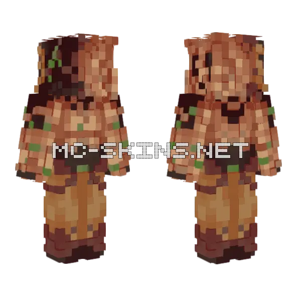 O Shadow Of A Pumkin Message O Minecraft skin, front and back