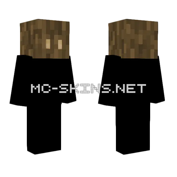 Oak Log Outfit Minecraft skin, front and back