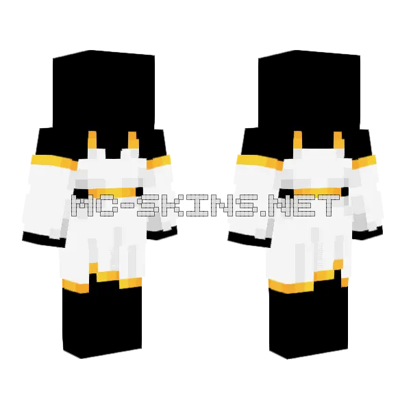 Ob Angel White Dress Minecraft skin, front and back