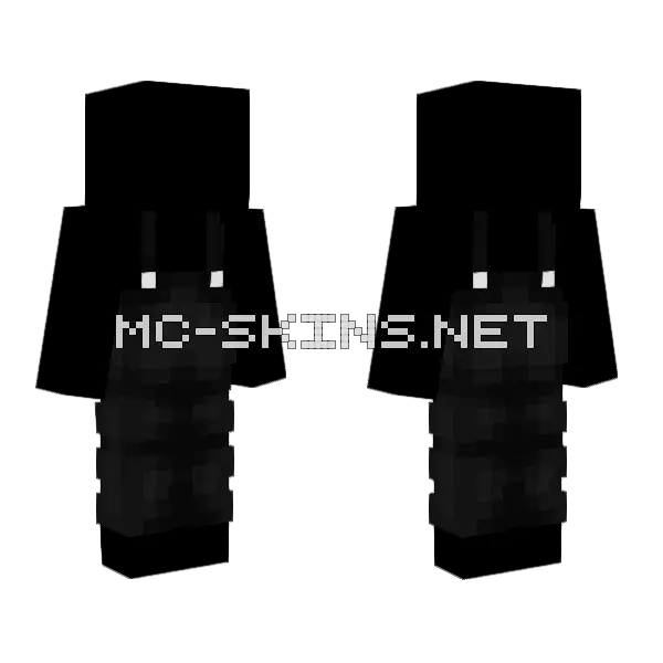 Ob Black Overalls Minecraft skin, front and back