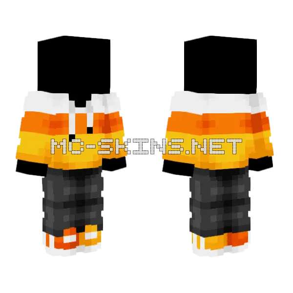 Ob Candy Corn Sweater Minecraft skin, front and back