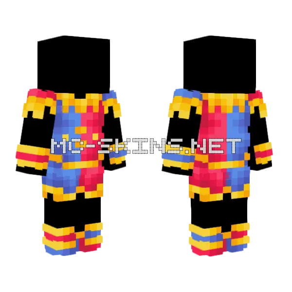 Ob Fit For A Clown V6 Minecraft skin, front and back