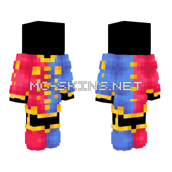 Ob Fit For A Clown V7 Minecraft skin, front and back