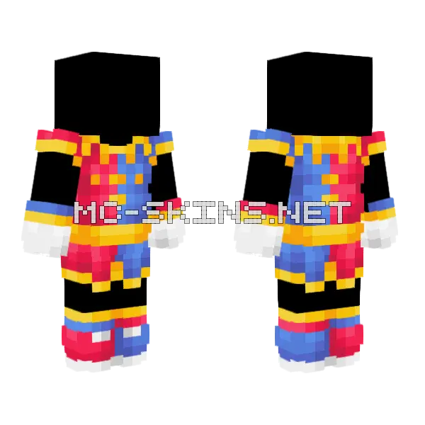 Ob Fit For A Clown V8 Minecraft skin, front and back