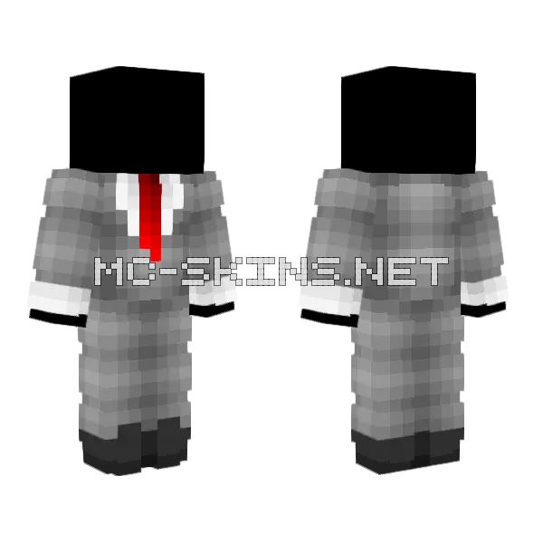 Ob Gray Business Suit Minecraft skin, front and back